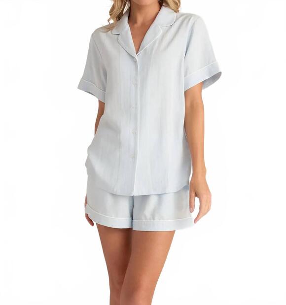 FACEPLANT DREAMS Tops - NEW FACEPLANT DREAMS linen button up shirt in sky blue